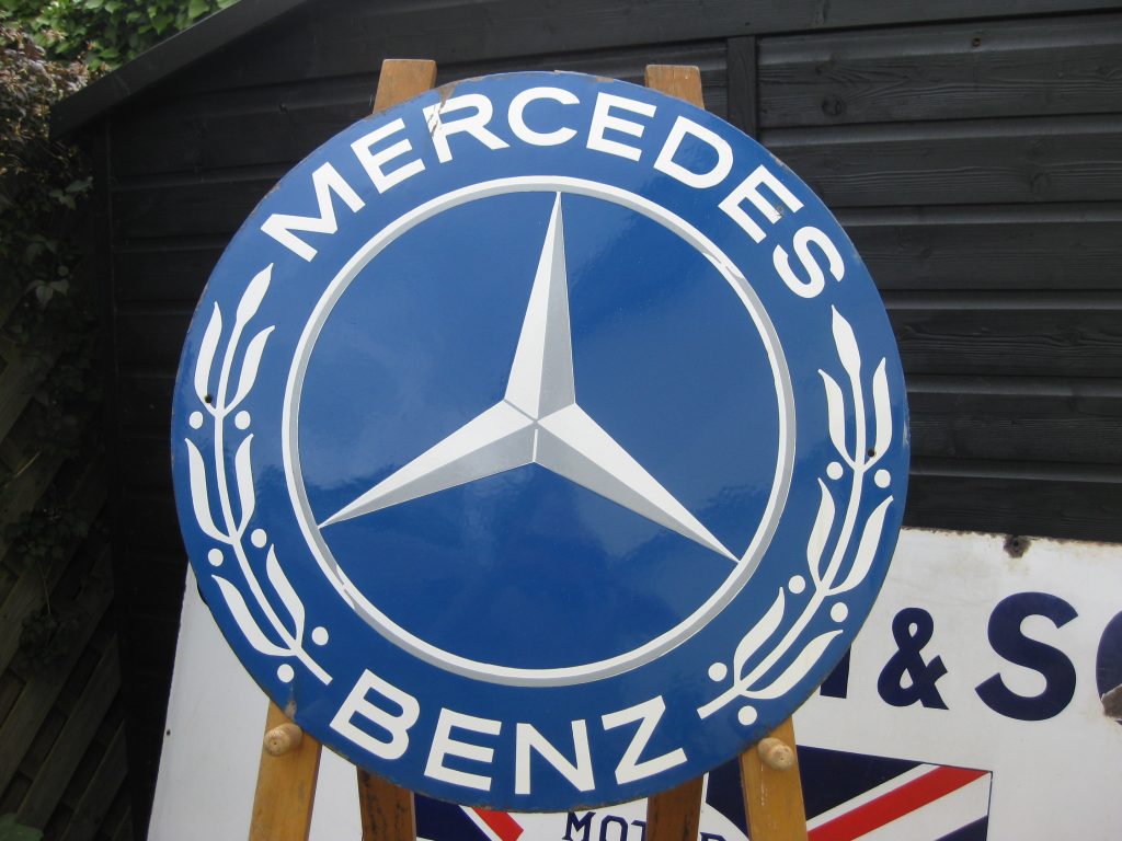 Mercedes Benz original garage enamel sign: #899:ADO – Auto History ...